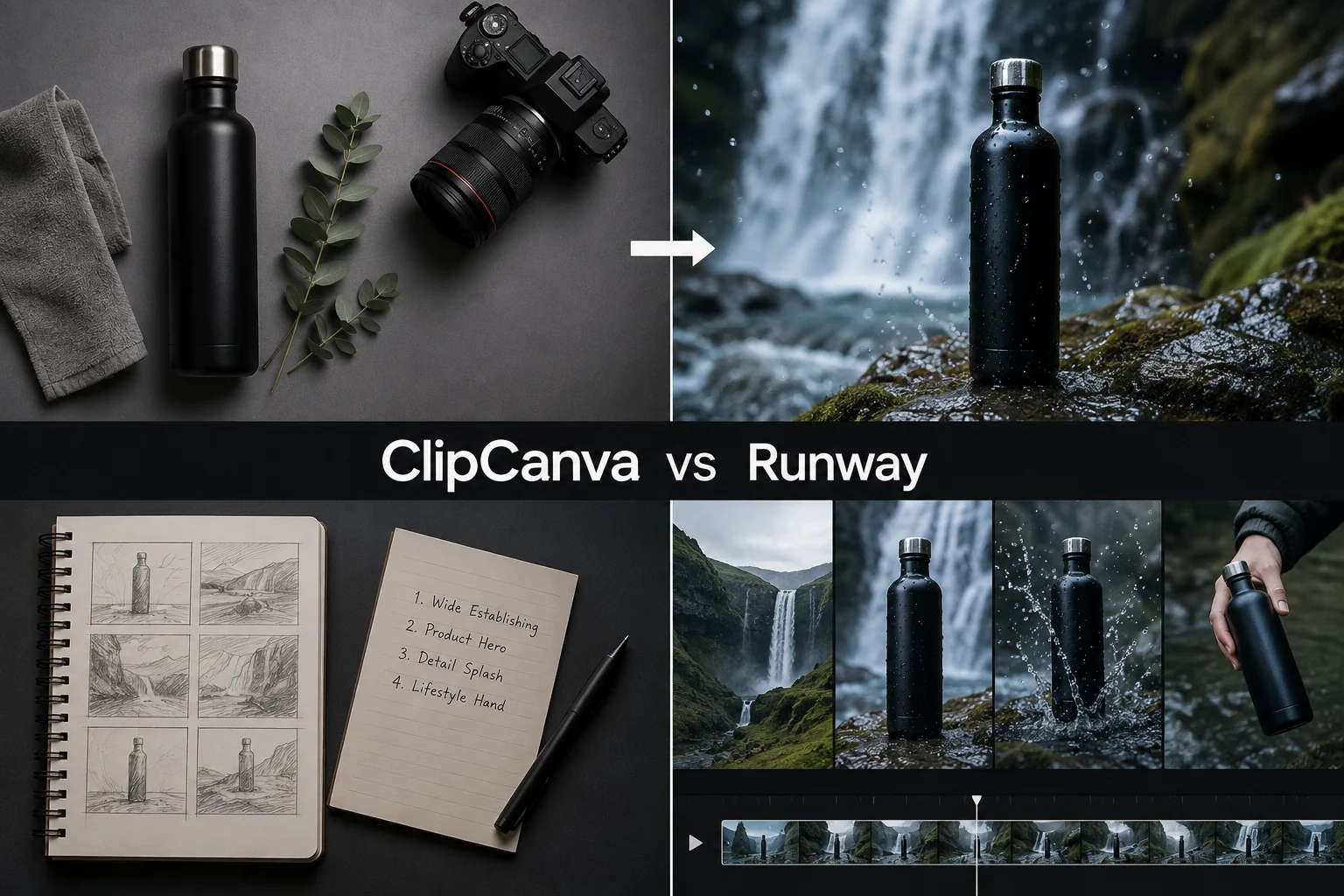 ویرایشگر ClipCanva با یک پروژه ویدیویی باز