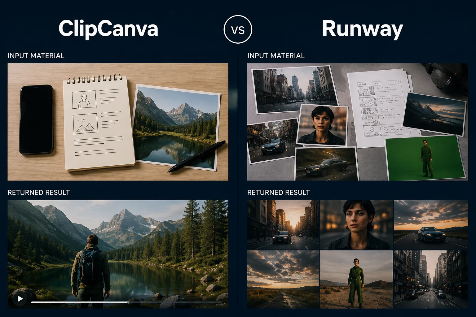 ویرایشگر Runway با یک پروژه ویدیویی باز