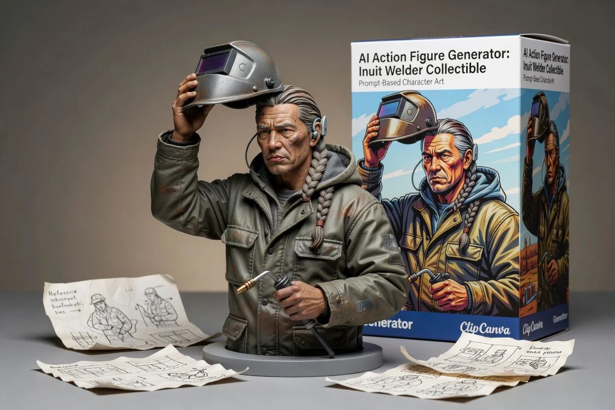 Planned product-style action figure presentation
