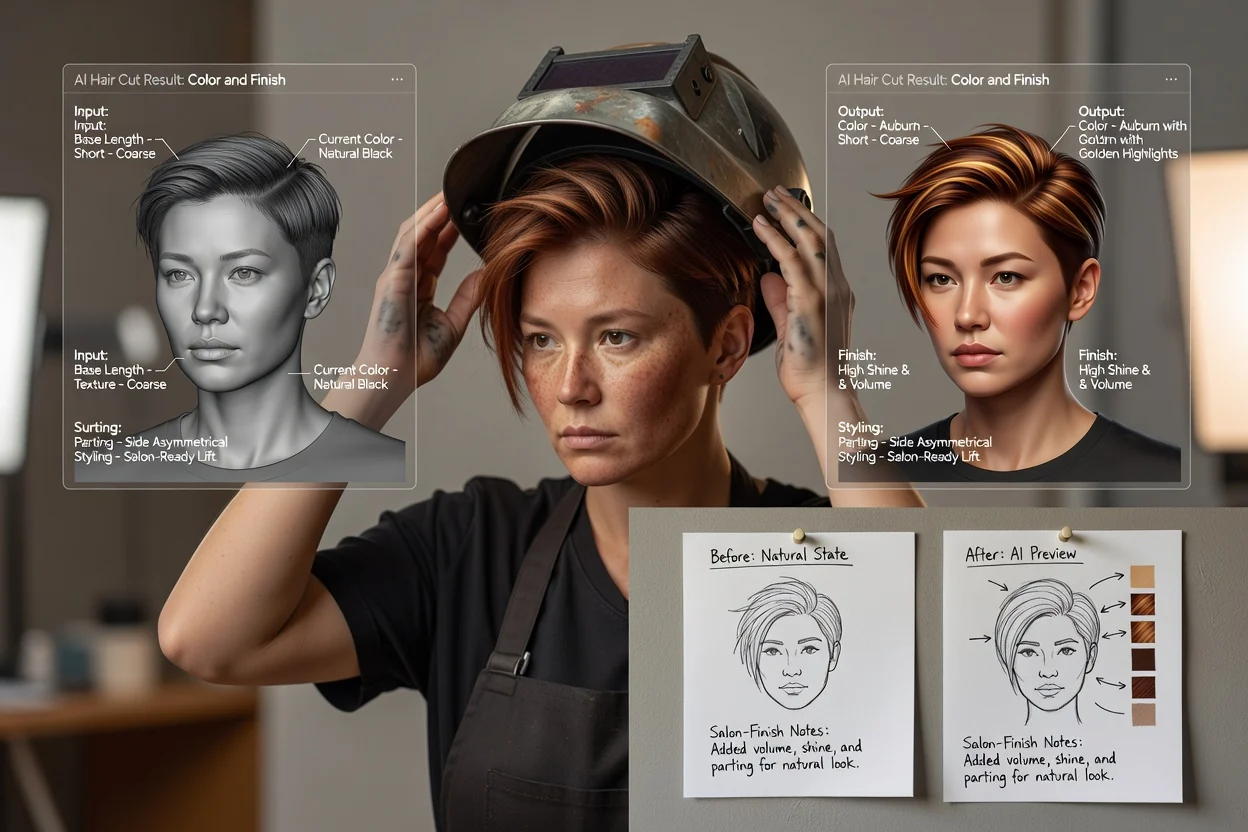 Planned AI hair color and styling variations