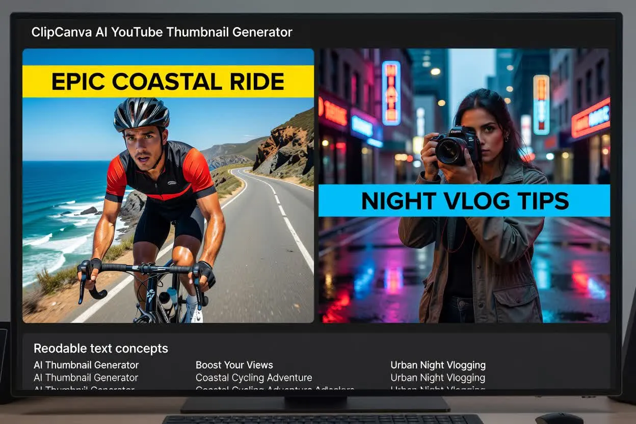 Ejemplo previsto de segundo caso de uso del Generador de miniaturas de YouTube con IA