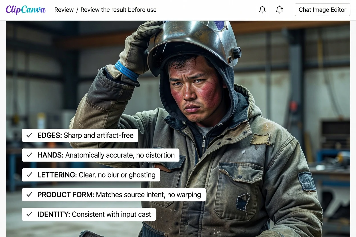 Planned chat image editor review example