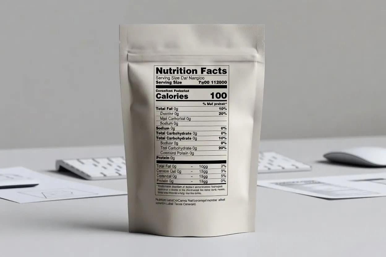 Planned nutrition label mockup generator capability input example