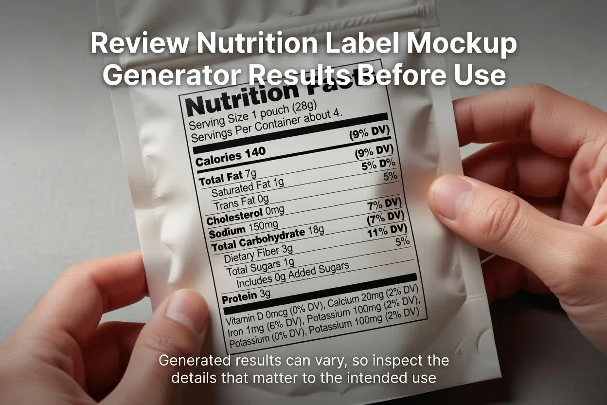 Planned nutrition label mockup generator review example