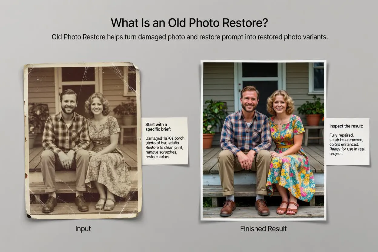Planned old photo restore definition example