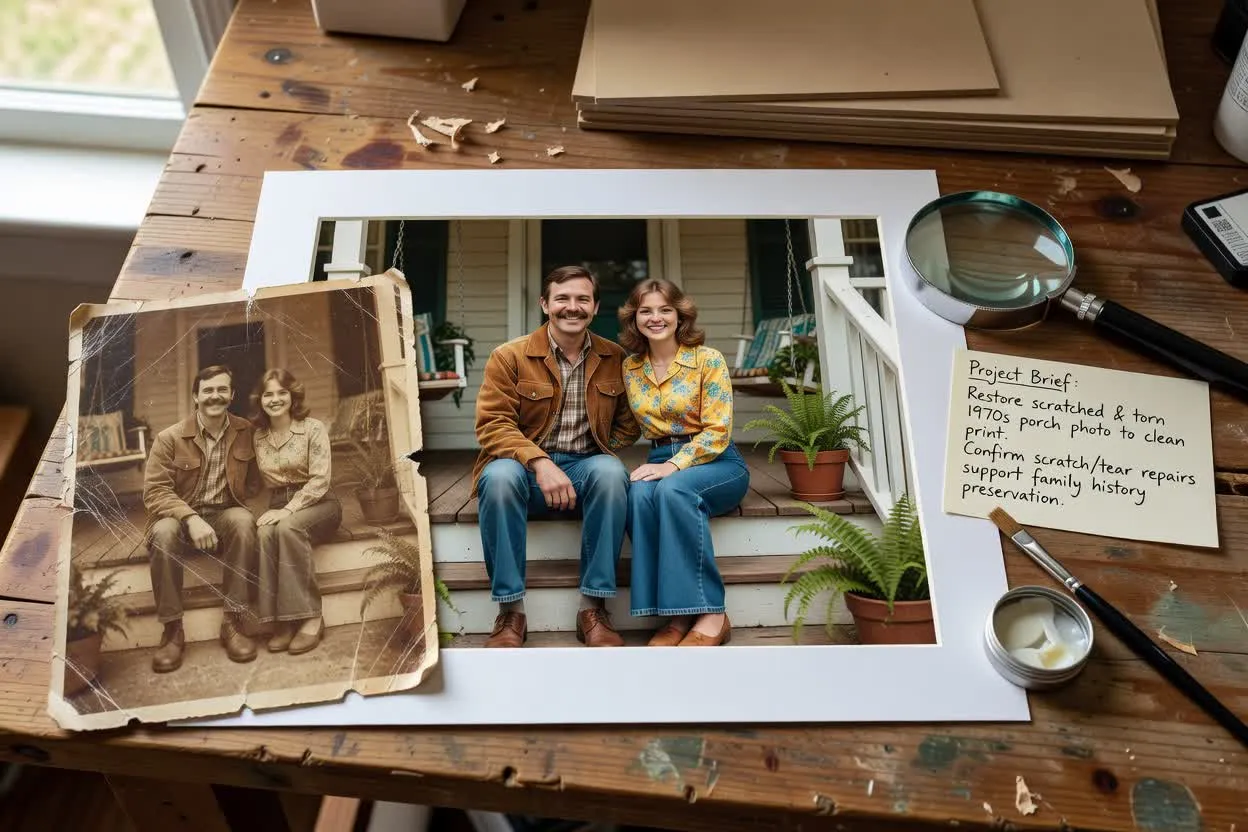 Planned old photo restore use case one example