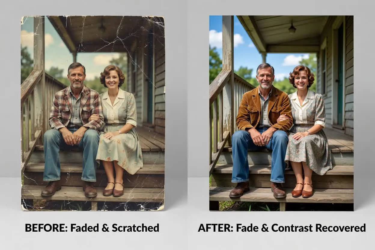 Planned old photo restore use case two example