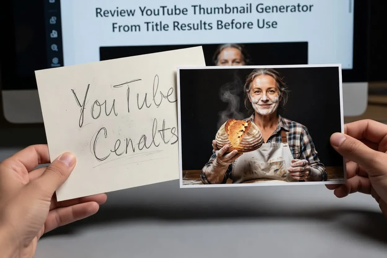 規劃中的依標題產生 YouTube 縮圖工具審閱範例