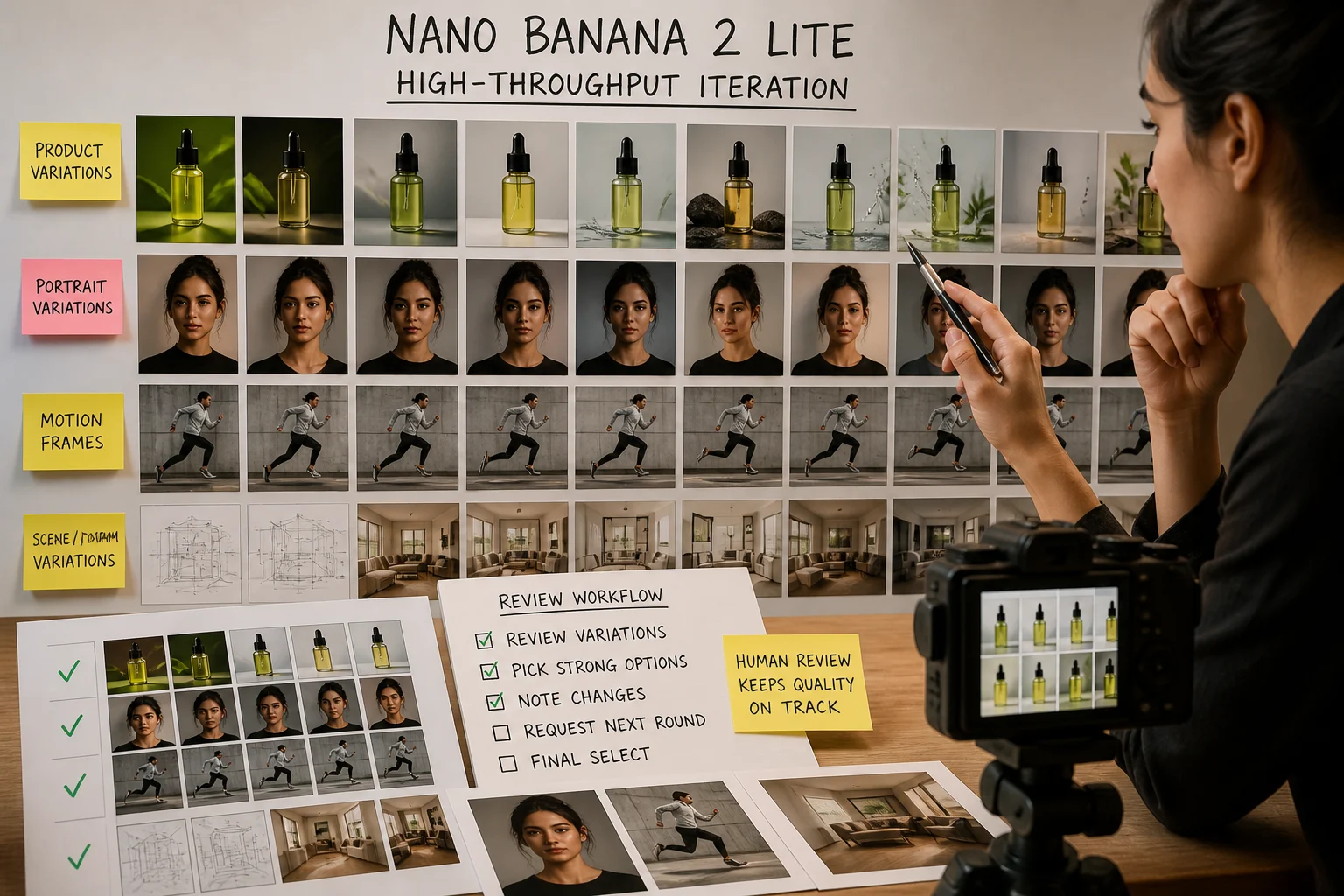 High-throughput iteration example for image variations