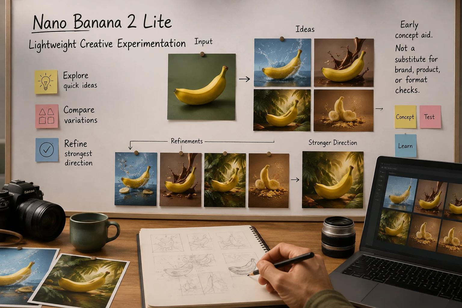 Lightweight creative experimentation example for visual concepts