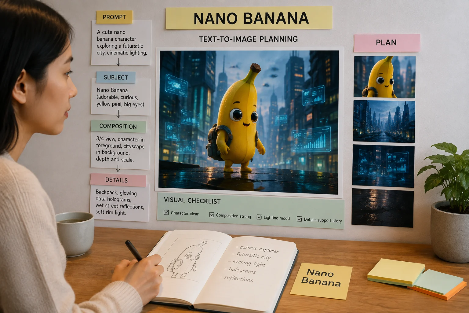 Nano Banana text-to-image capability example