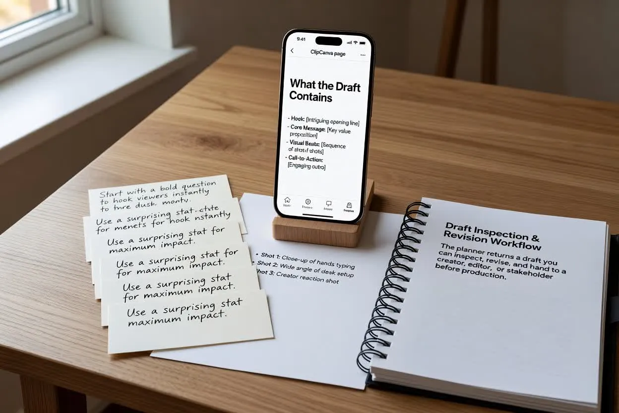 Benannte Bestandteile eines Entwurfs des TikTok-Skriptgenerators