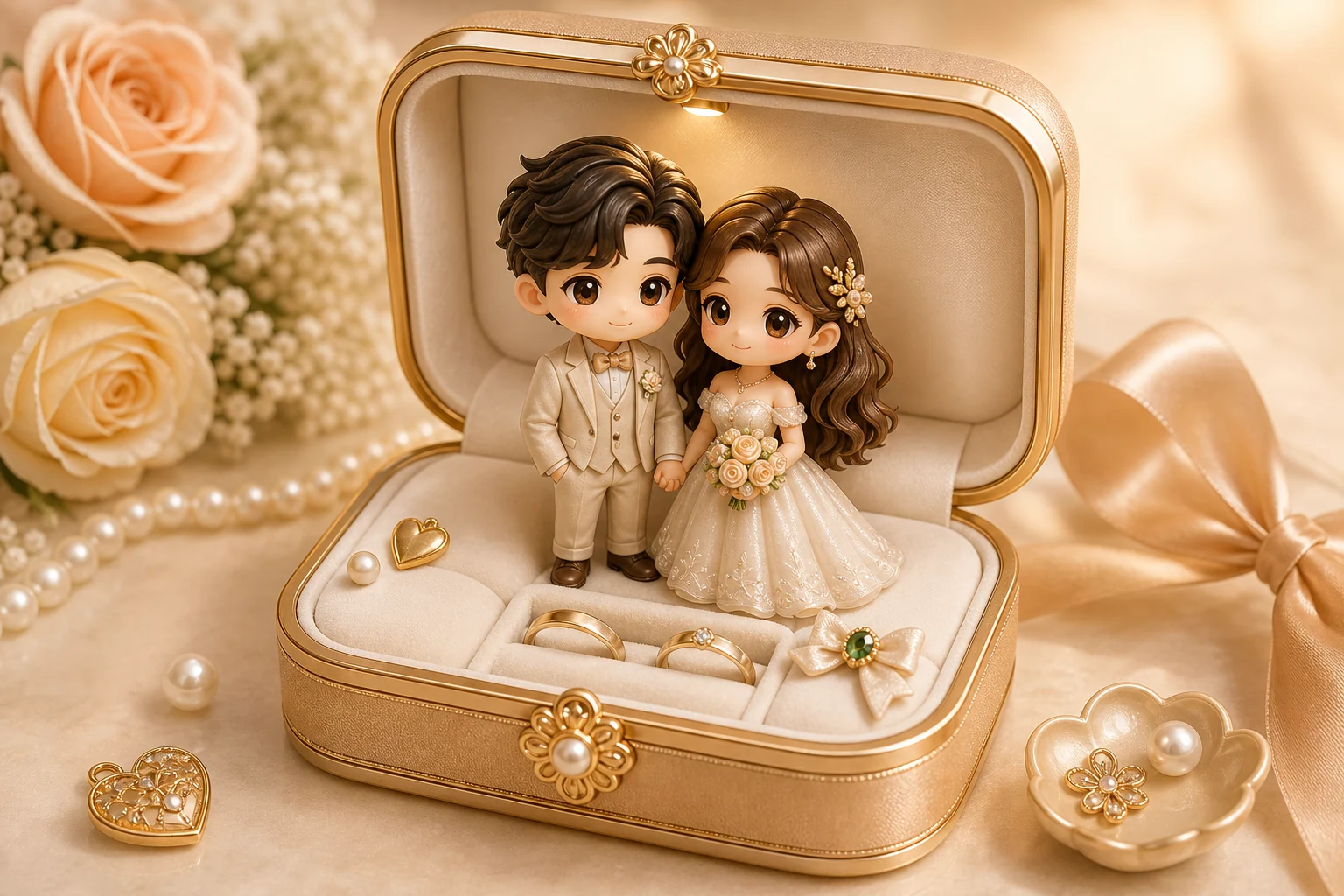 AI 3D Chibi Couple Jewelry Box Example 6