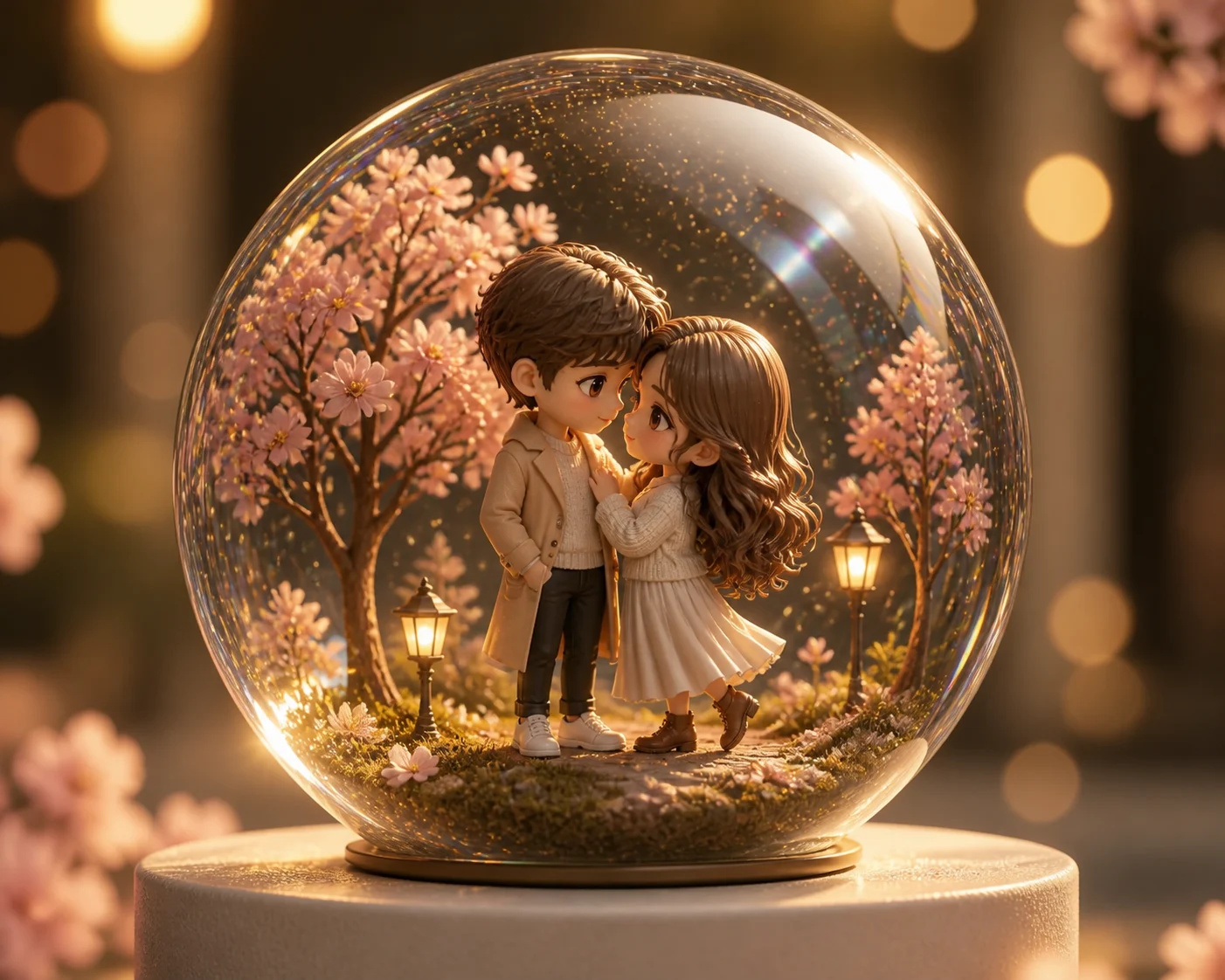 AI 3D Couple Crystal Ball Generator