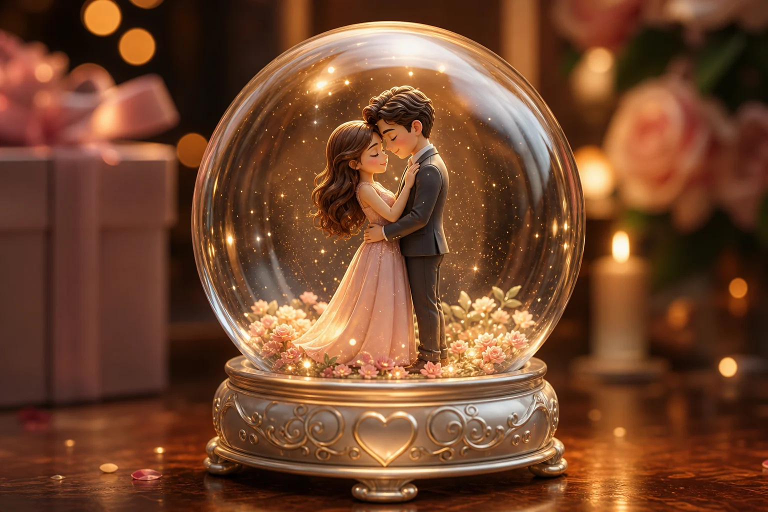 AI 3D Couple Crystal Ball Generator Example 1