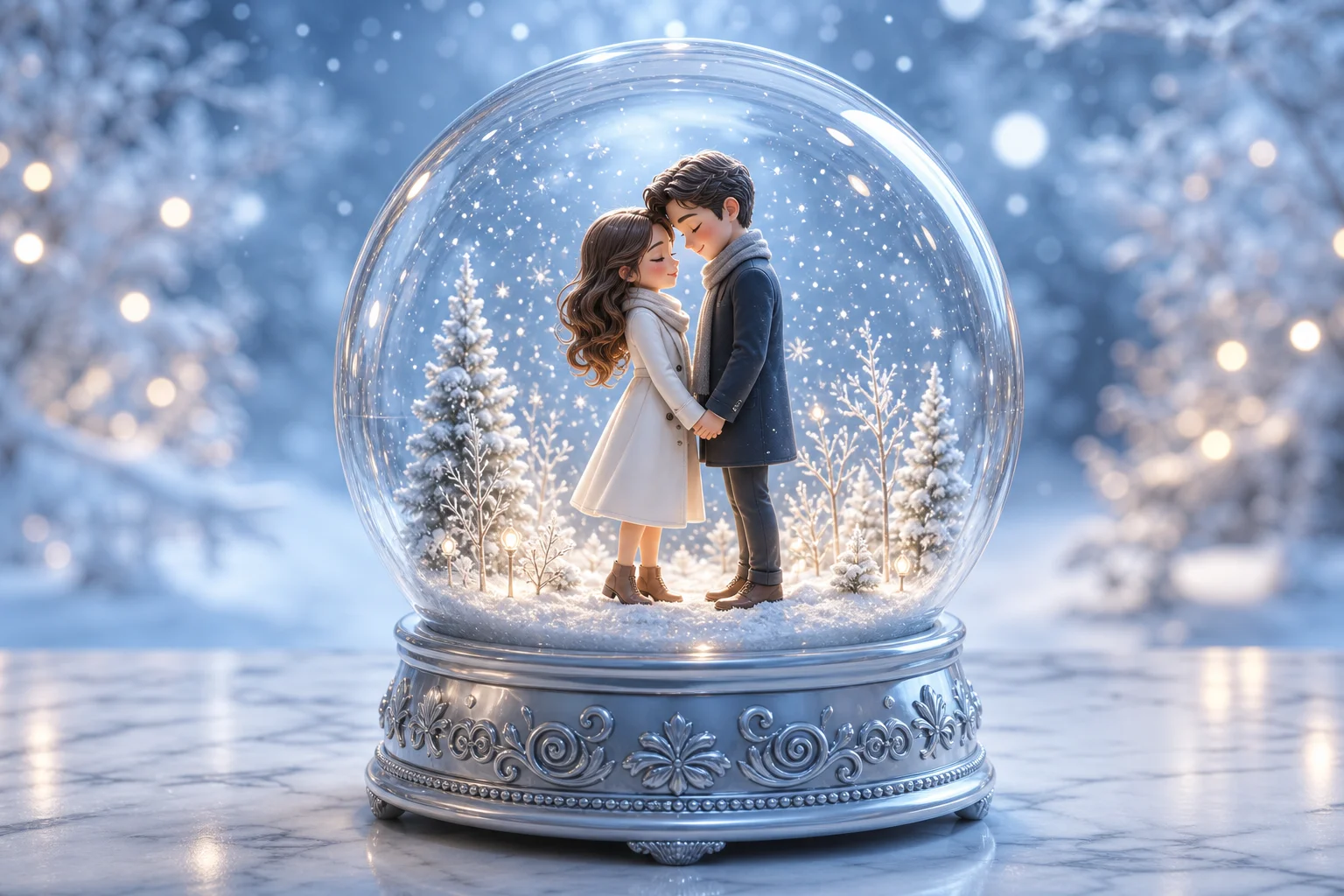 AI 3D Couple Crystal Ball Generator Example 2