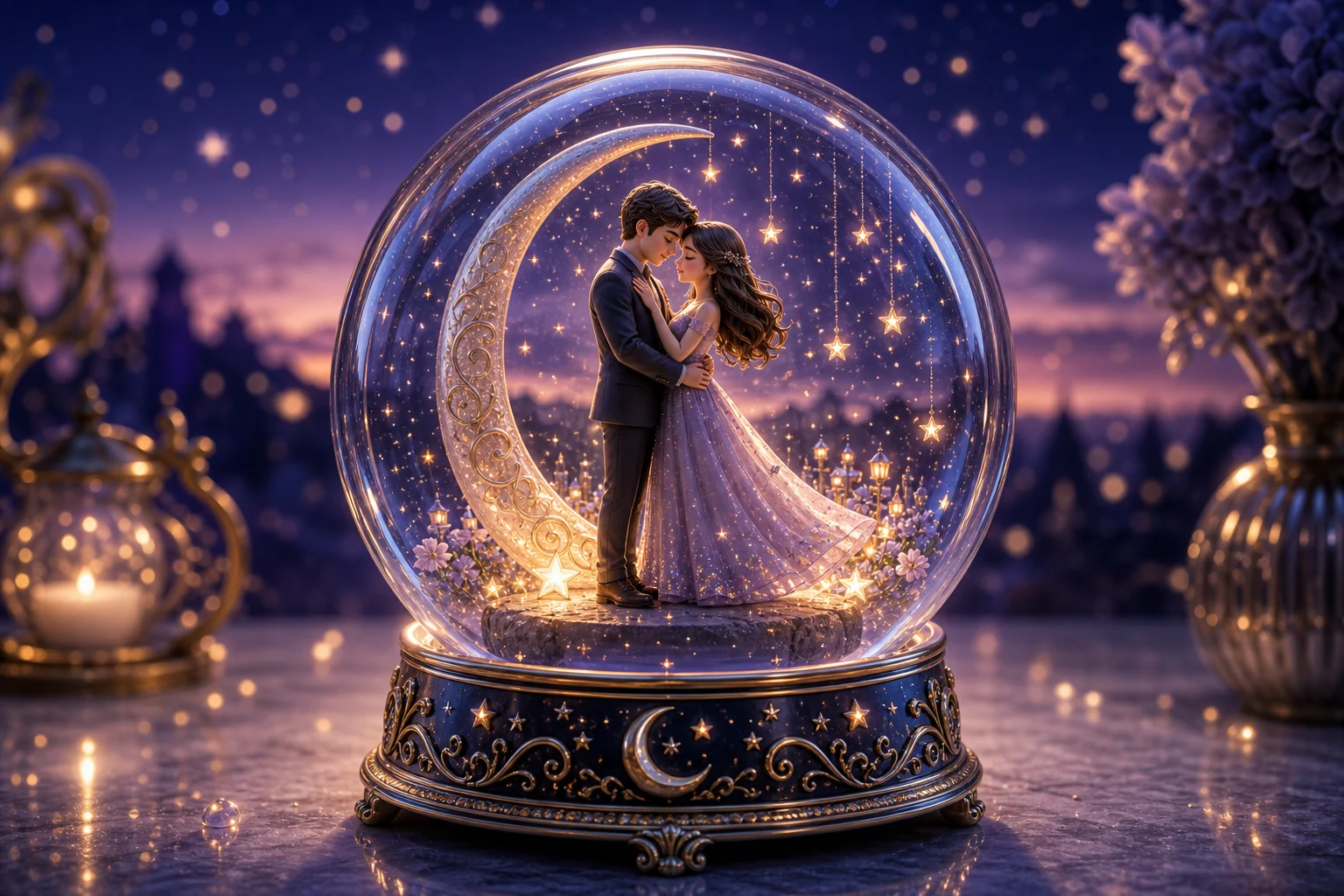 AI 3D Couple Crystal Ball Generator Example 6