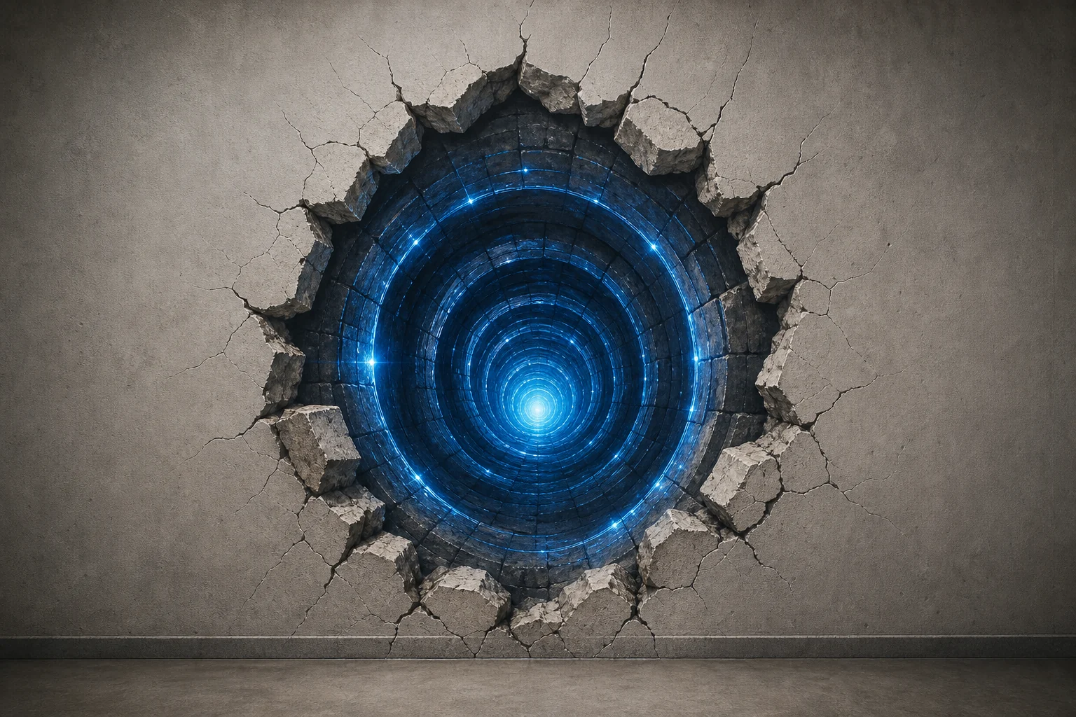 AI 3D Trompe L'Oeil Art Generator sample result with a realistic wall-bending optical illusion artwork 4