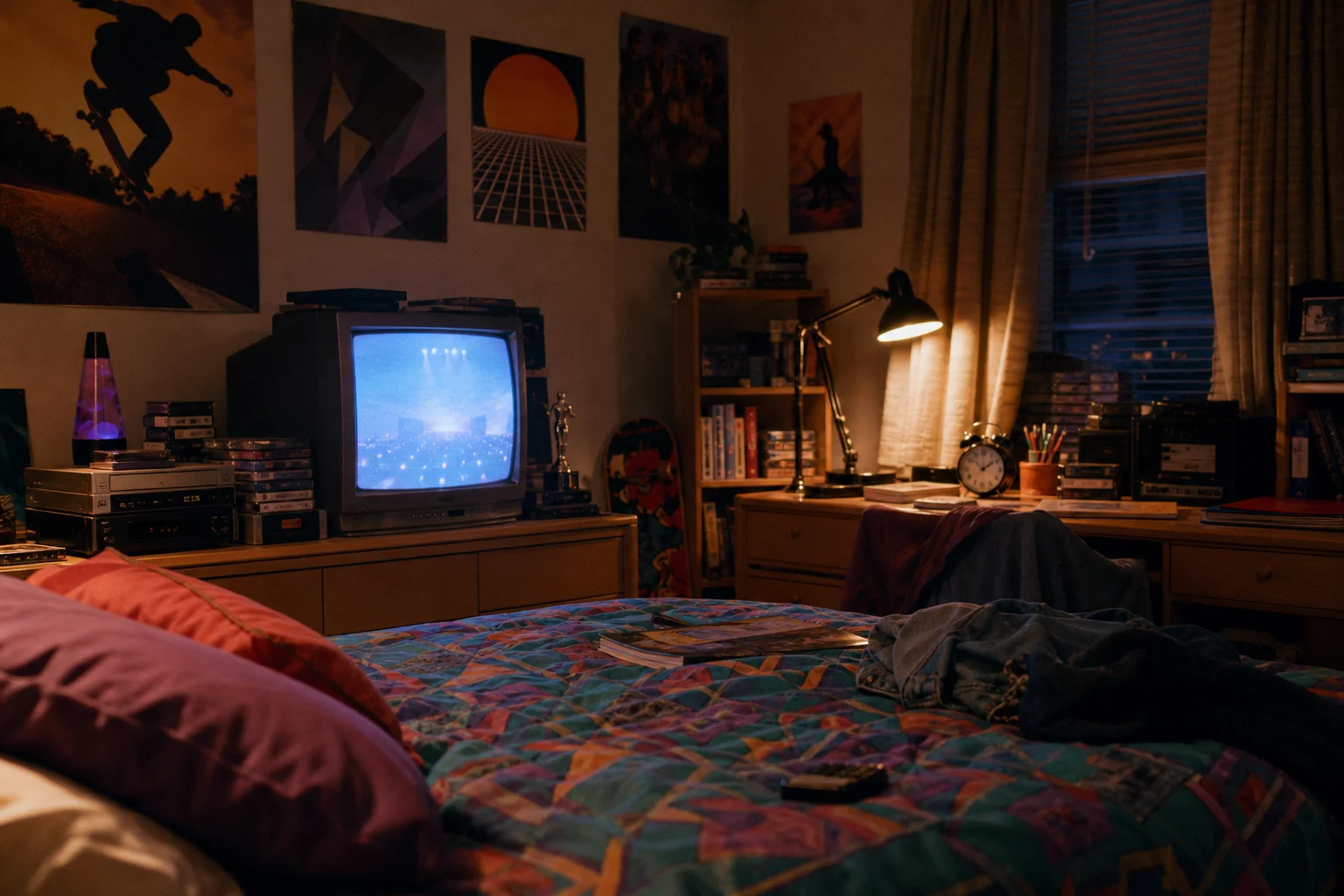 AI 90s Retro Room Filter sample result with a nostalgic 1990s bedroom or living room look 2