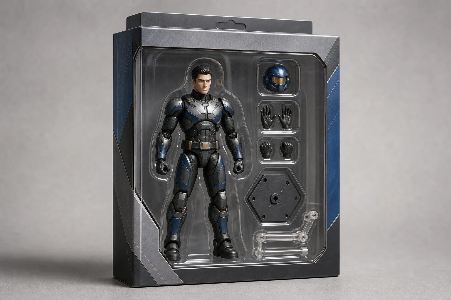 AI Action Figure Generator sample result with a boxed collectible action figure look 4