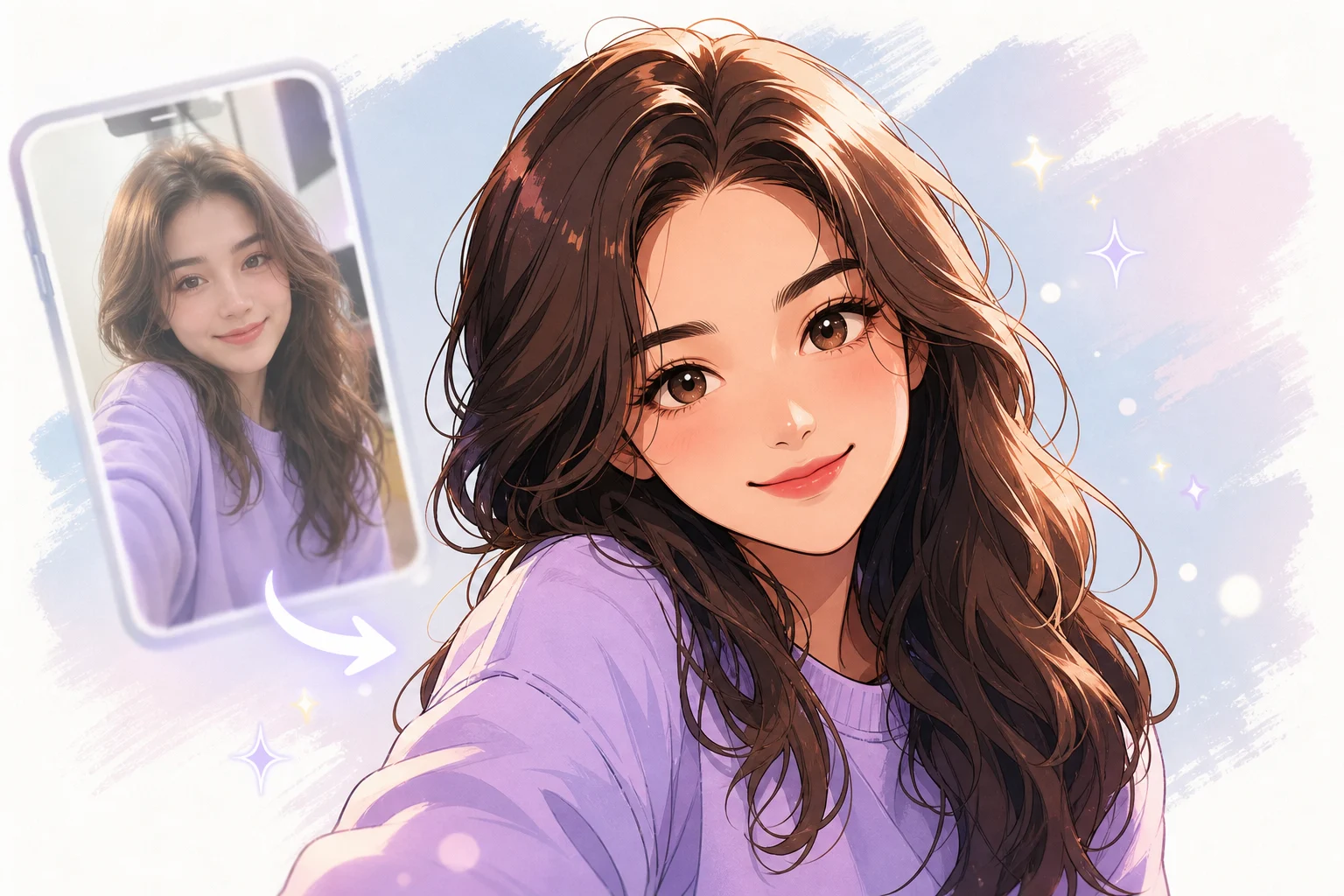 AI anime filter portrait example 1
