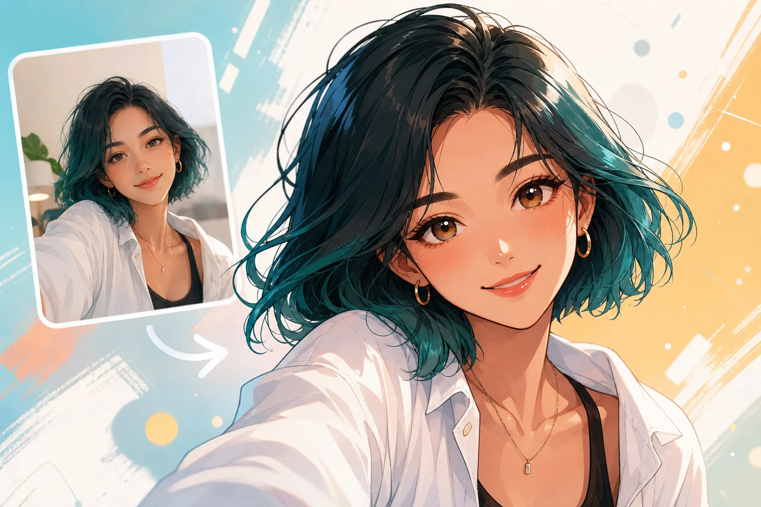 AI anime filter portrait example 2