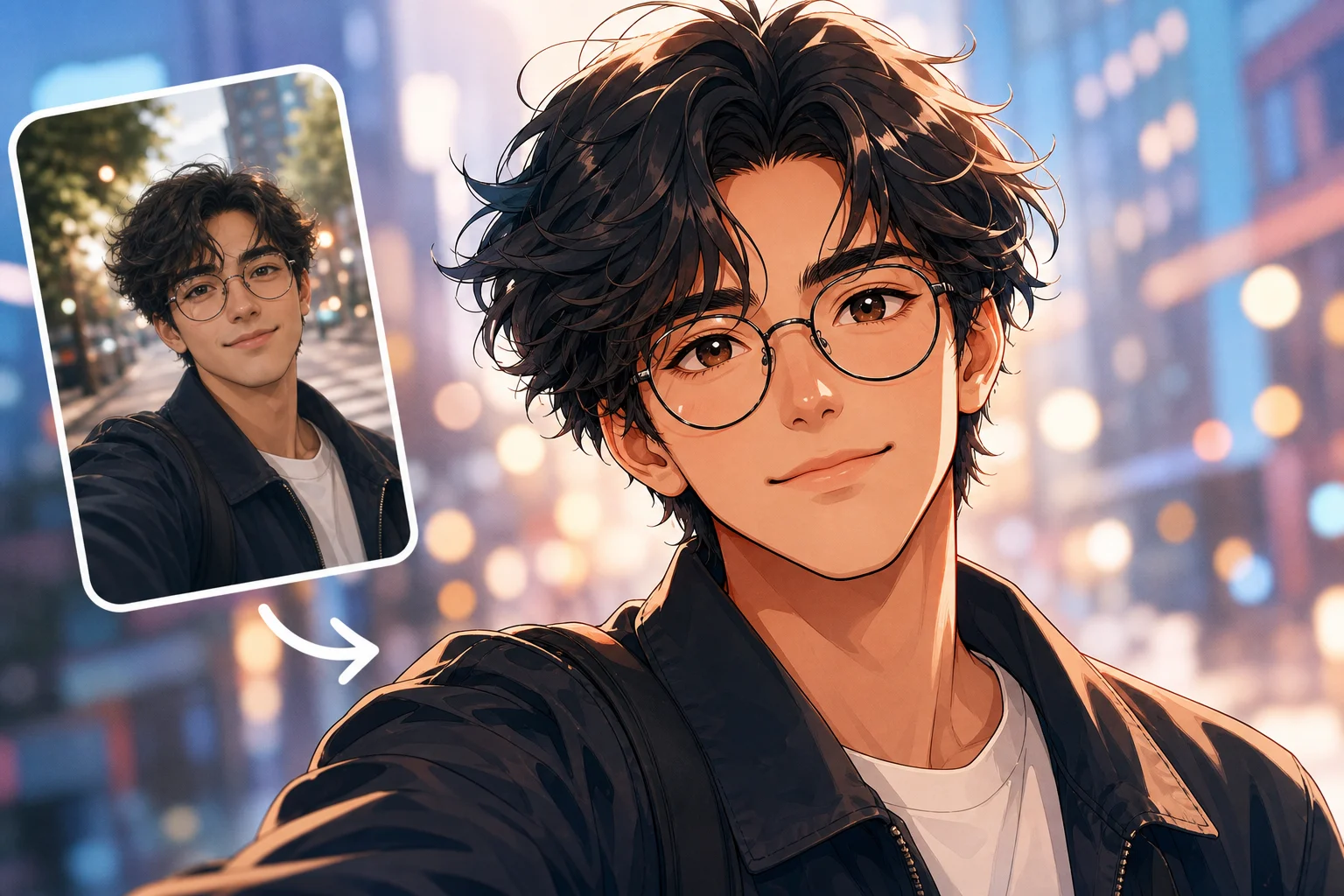 AI anime filter portrait example 3