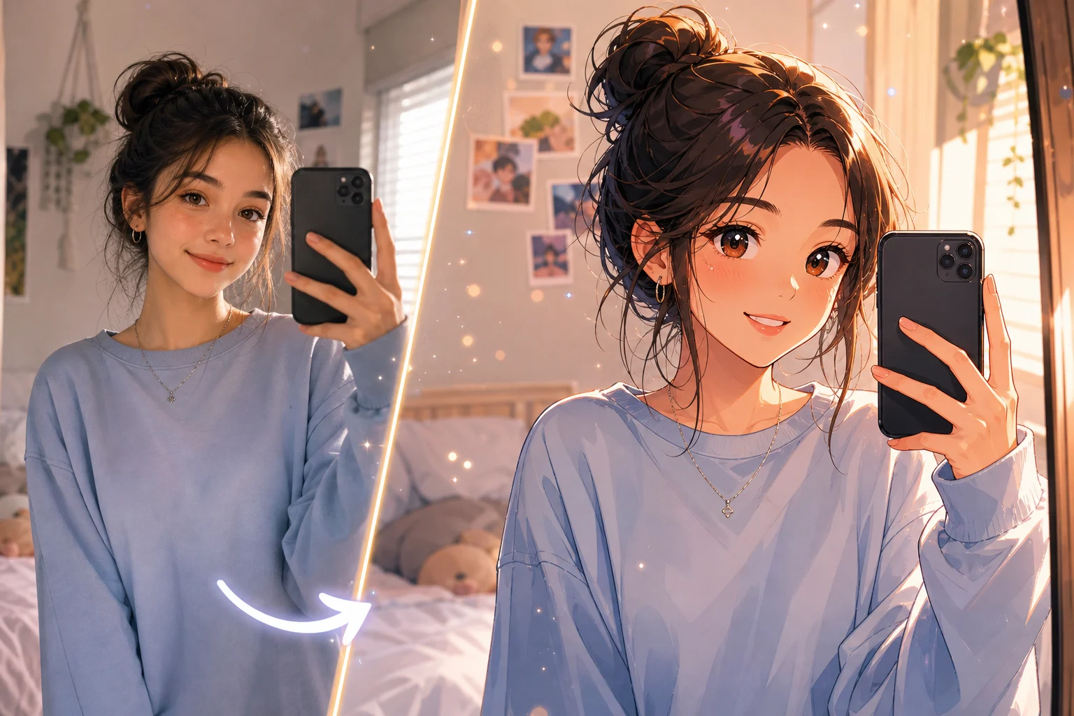 AI anime filter portrait example 6