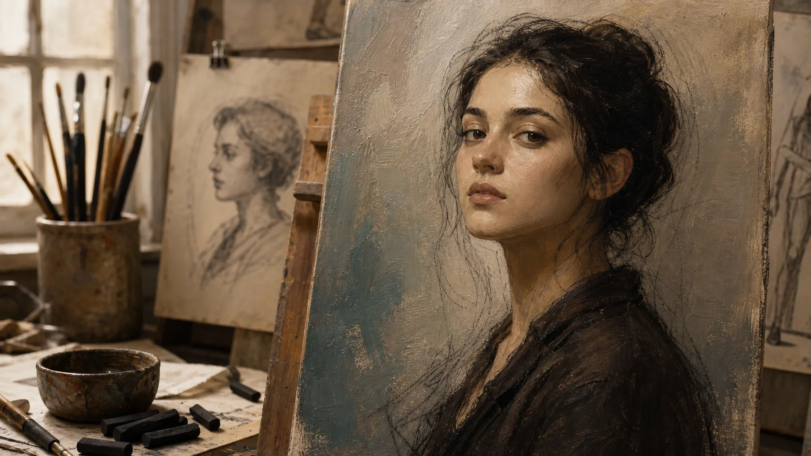 Art School Portrait Generator Example 2