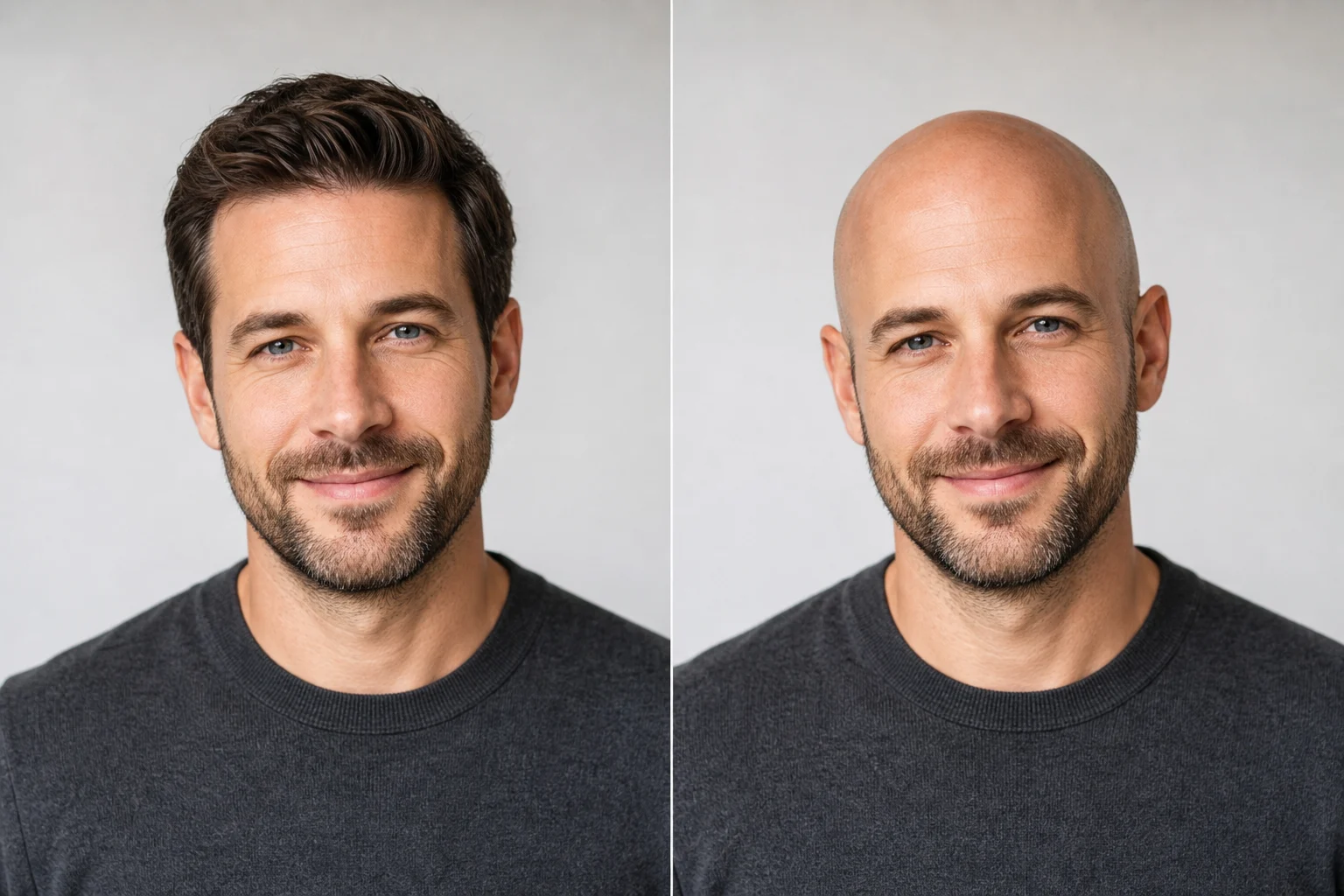 AI bald filter portrait example 1