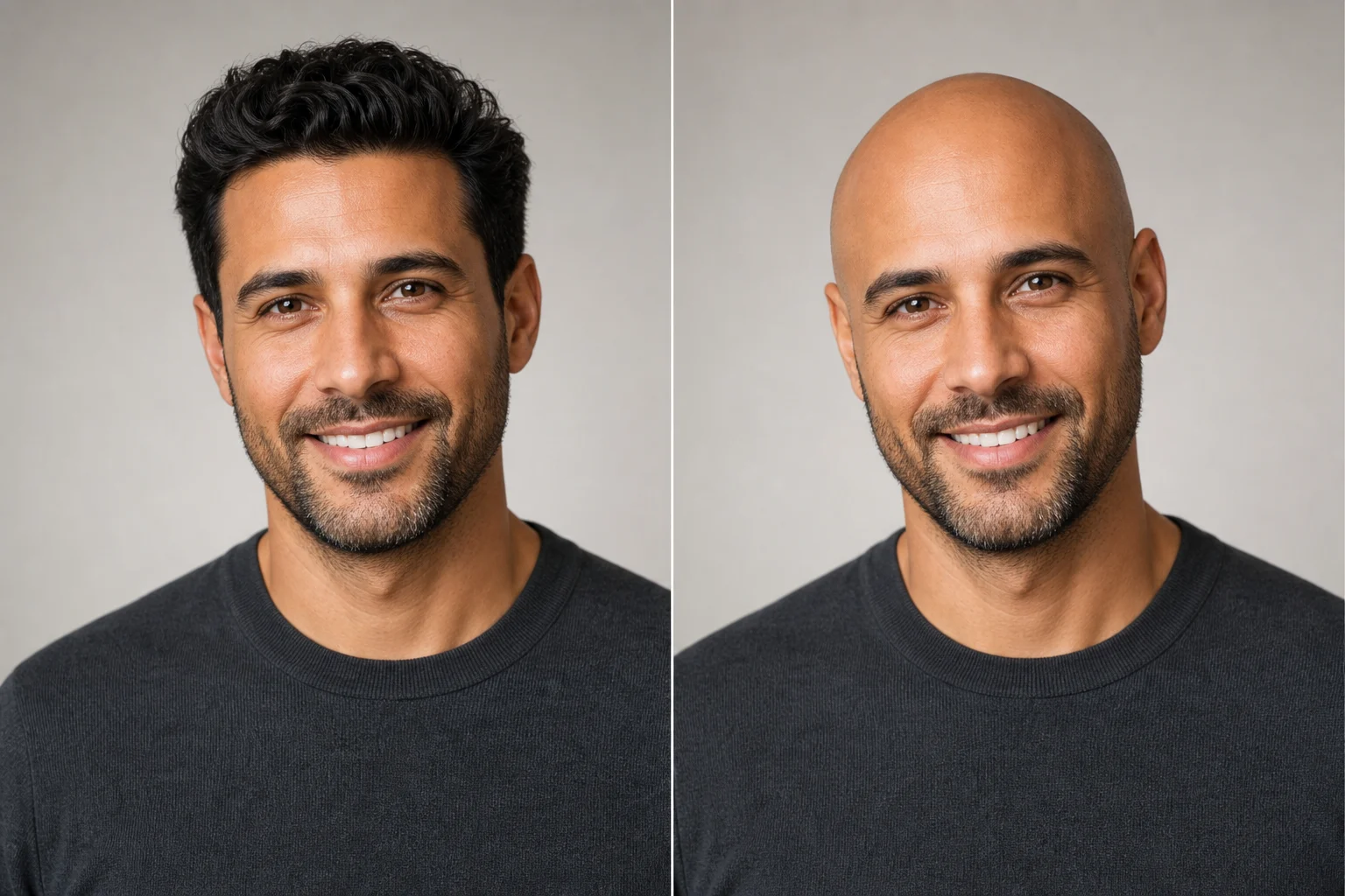 AI bald filter portrait example 2