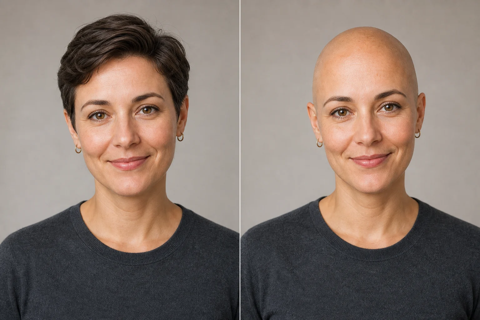 AI bald filter portrait example 3