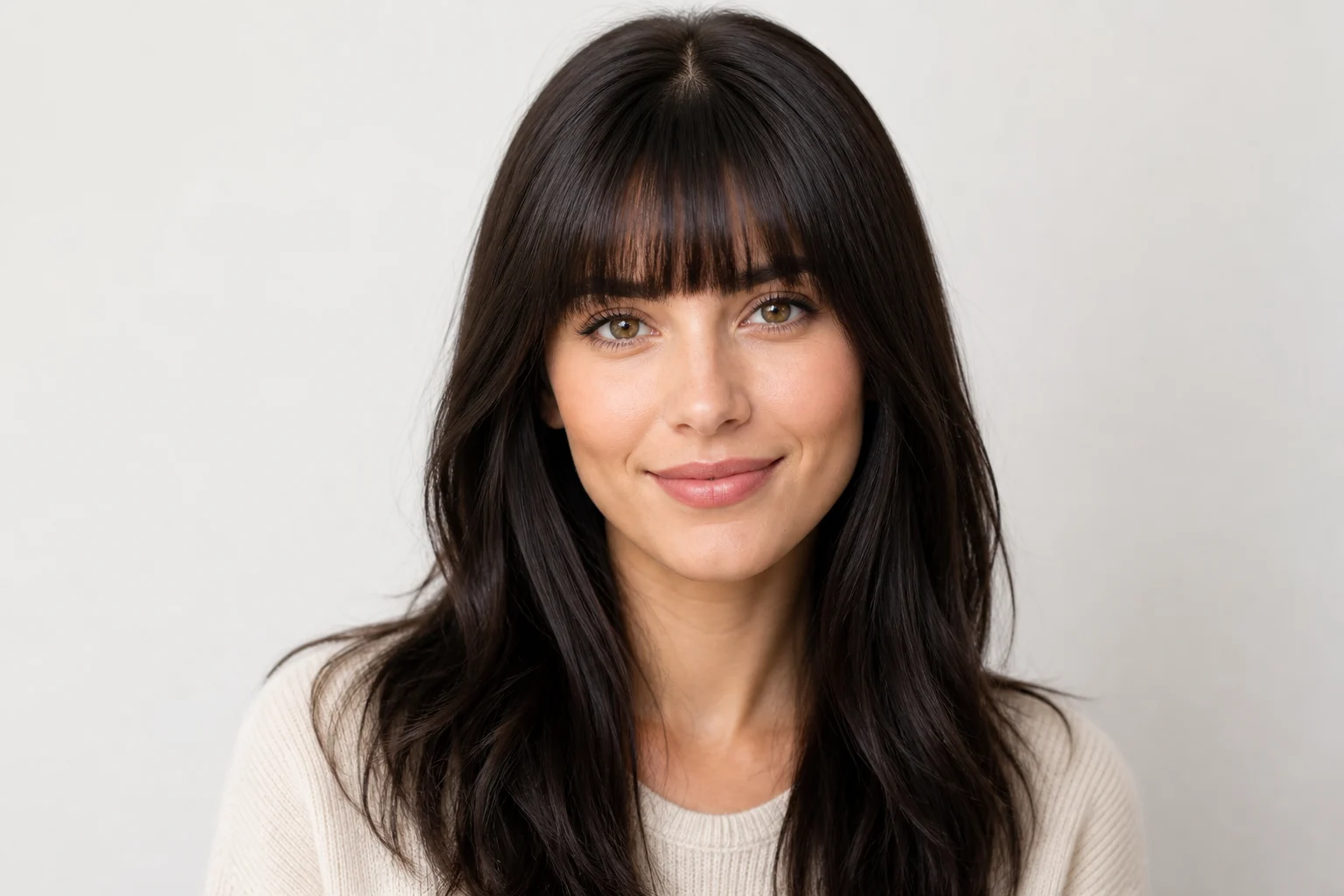 AI bangs filter hairstyle example 3