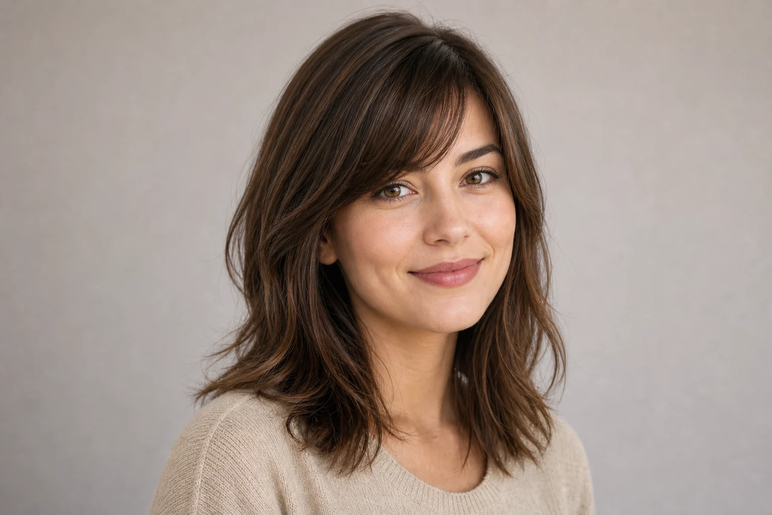 AI bangs filter hairstyle example 4
