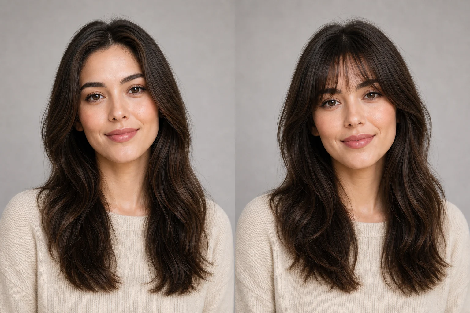 AI bangs filter hairstyle example 5