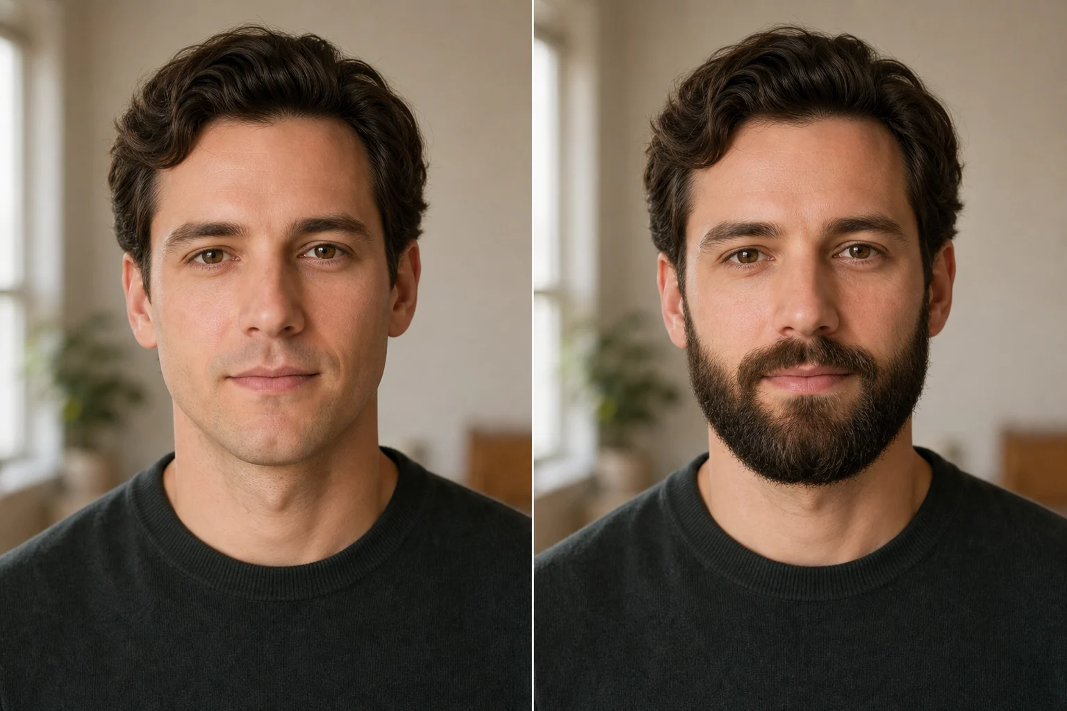 AI Beard Filter realistic beard preview example 2
