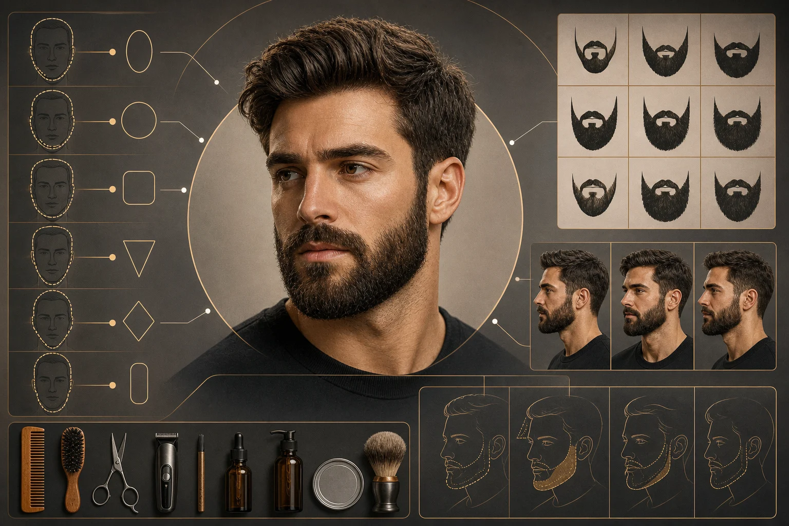 AI Beard Style Analysis Poster Generator