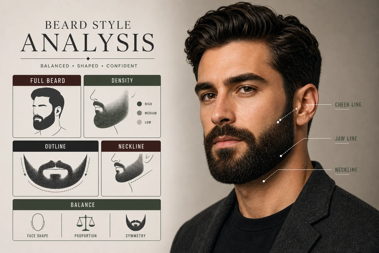 premium beard grooming poster example