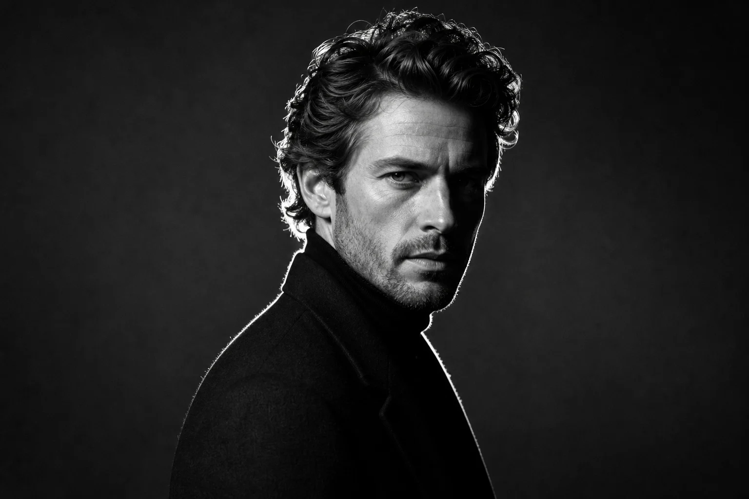 AI Black and White Portrait Generator black and white portrait example 2