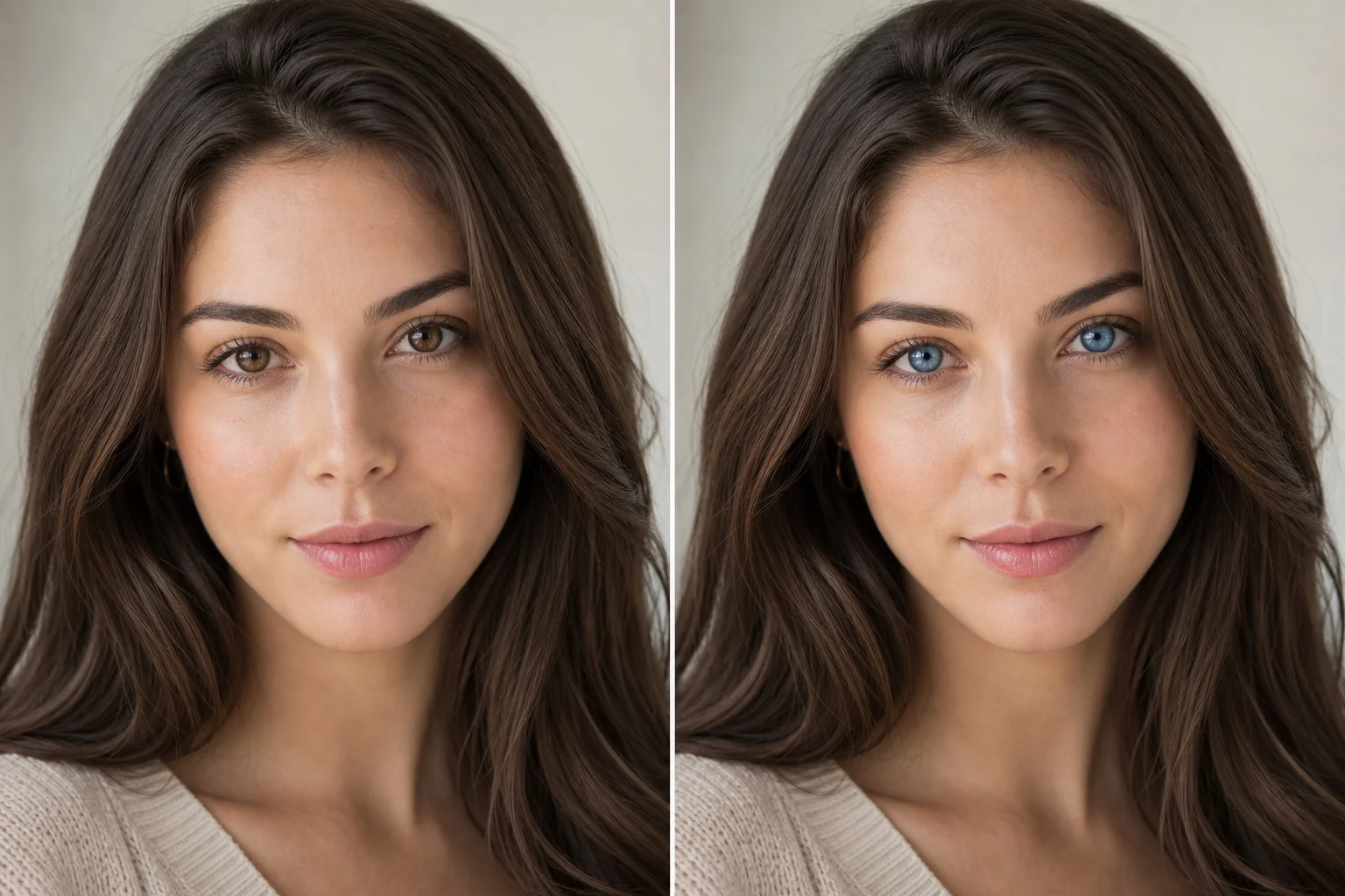 AI Blue Eye Filter example 2