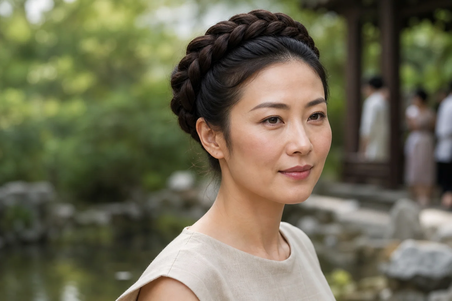 Halo Braid Updo