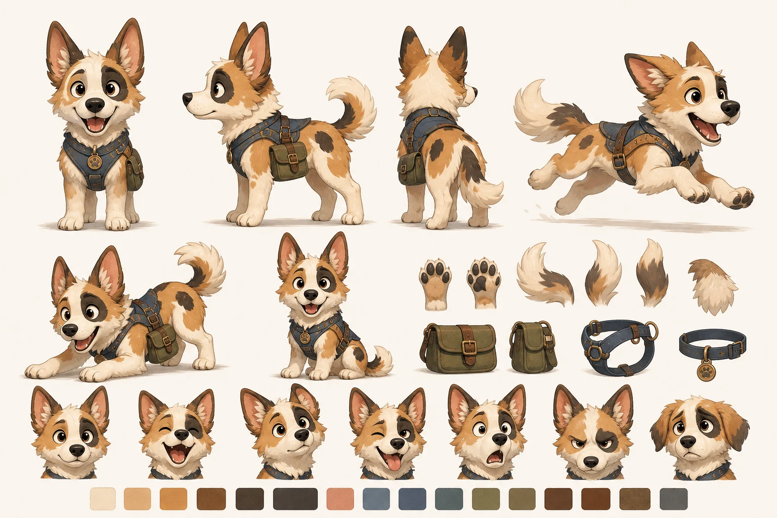 animal character design sheet