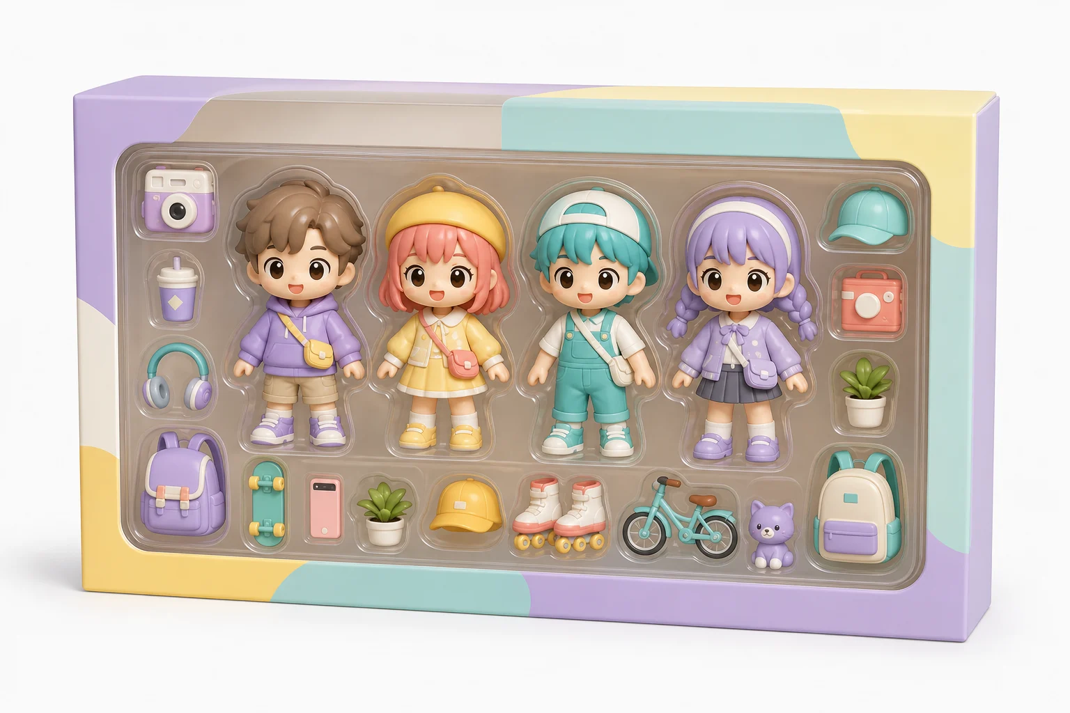 AI Chibi Action Figure Set Generator result 2