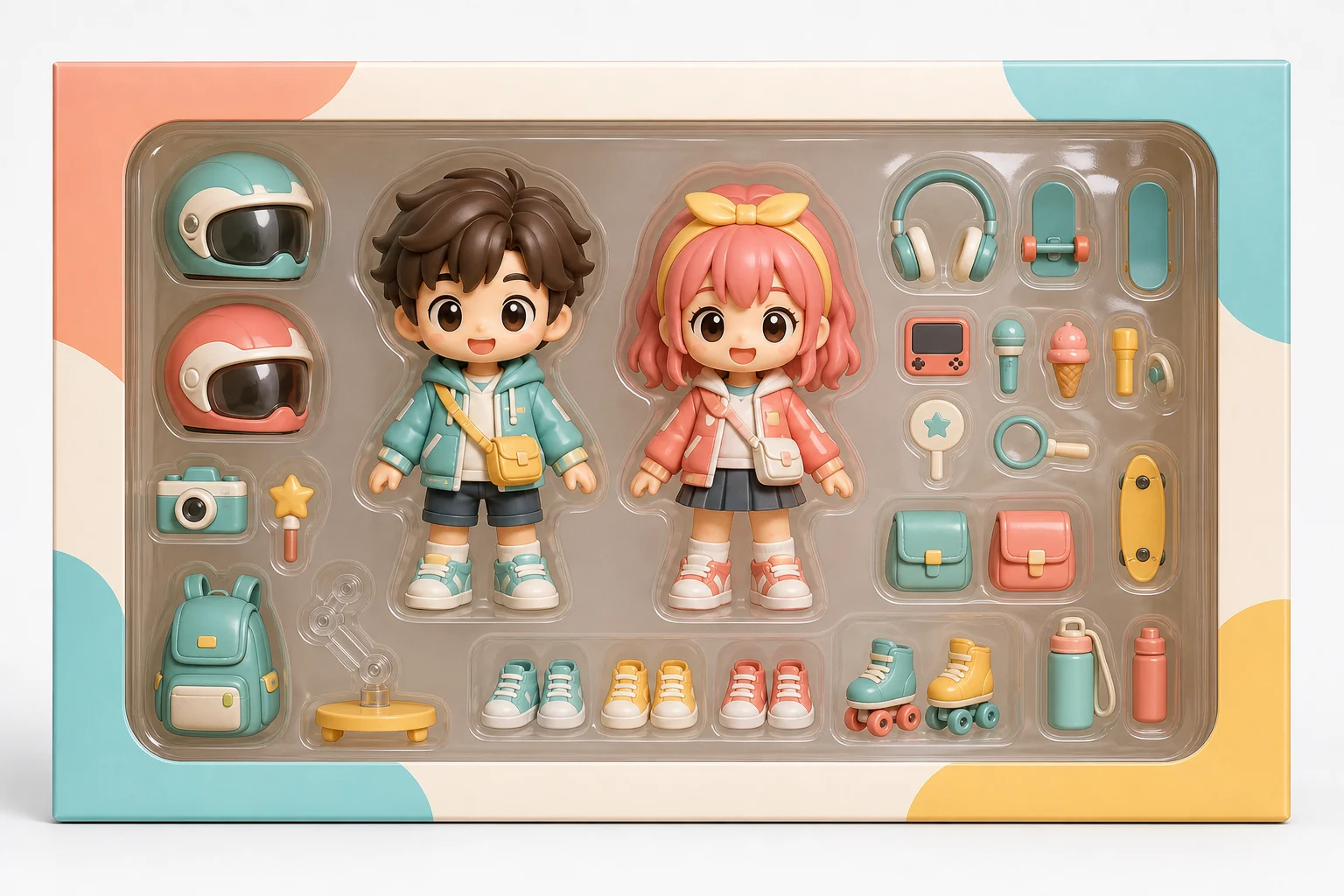 AI Chibi Action Figure Set Generator result 3