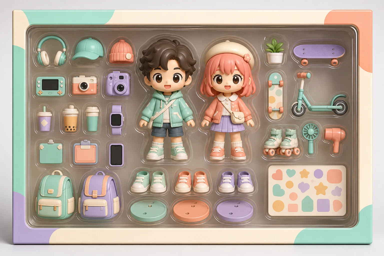 AI Chibi Action Figure Set Generator result 5