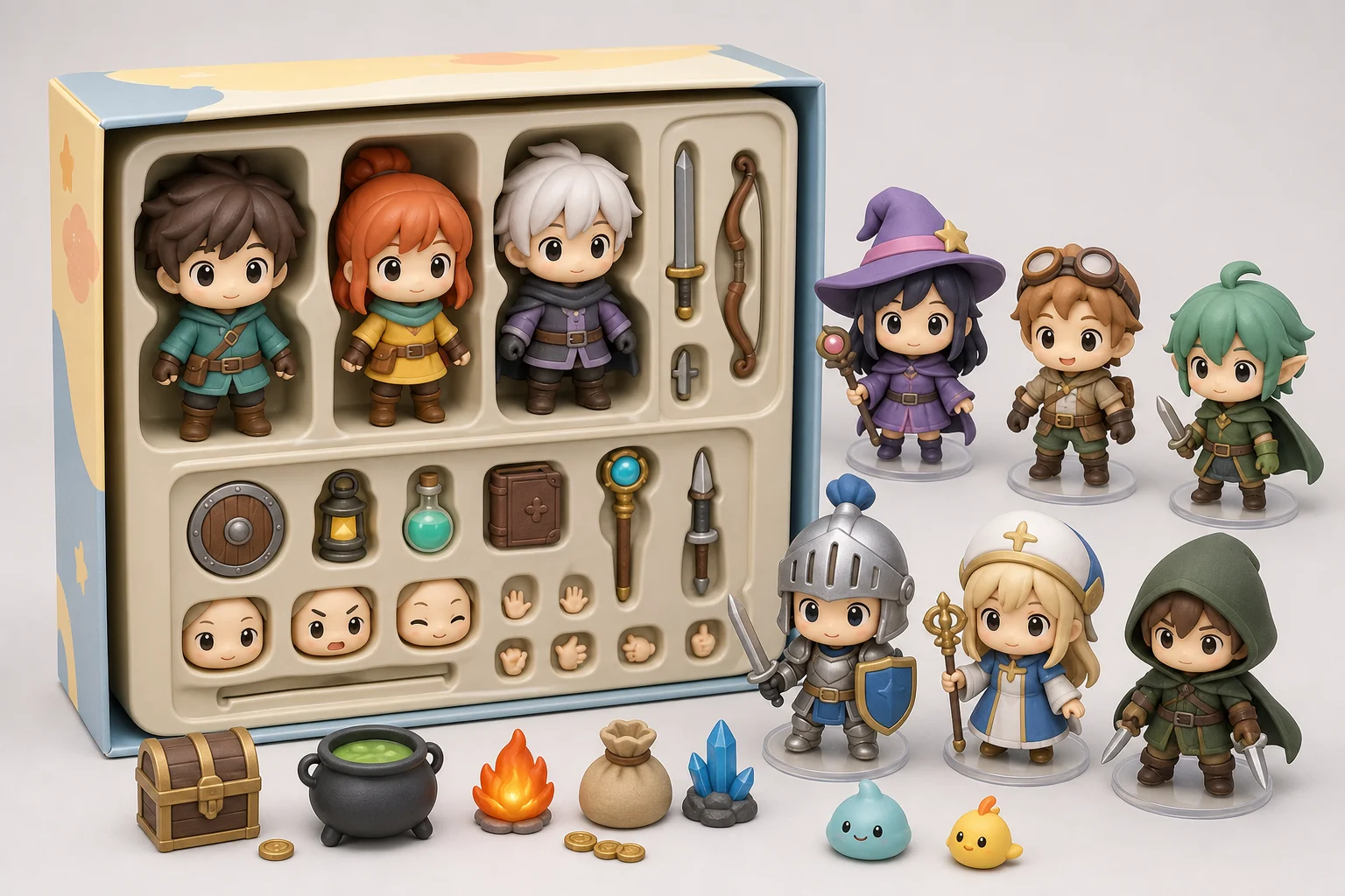 AI Chibi Action Figure Set Generator result 6