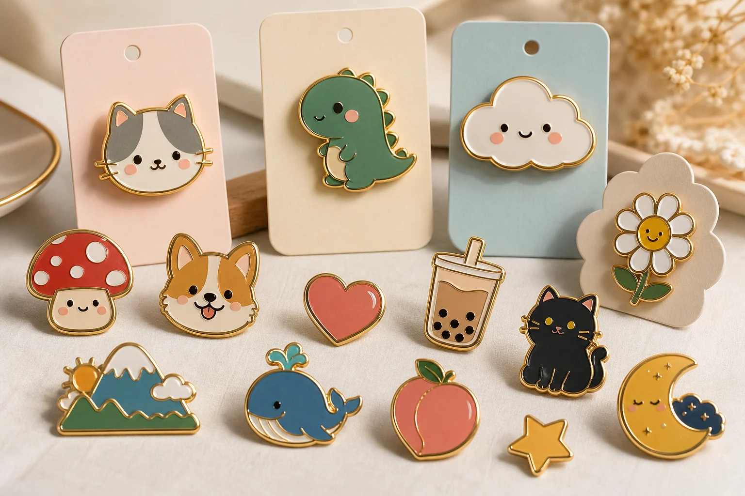 AI Cute Enamel Pin Generator