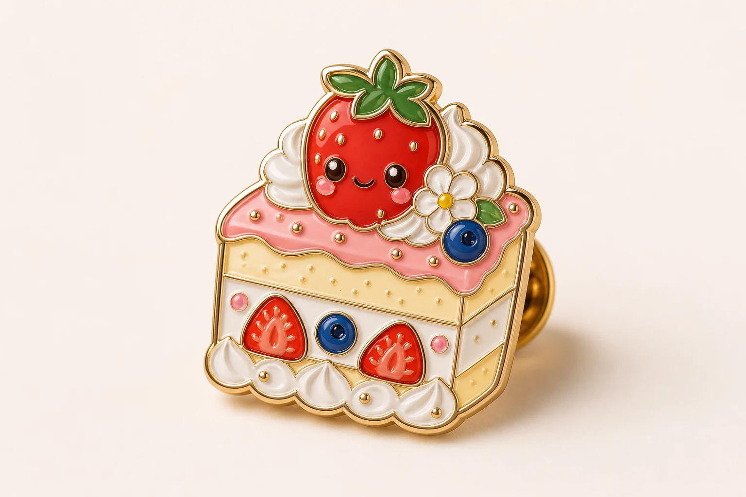 a glossy enamel pin mockup example 1
