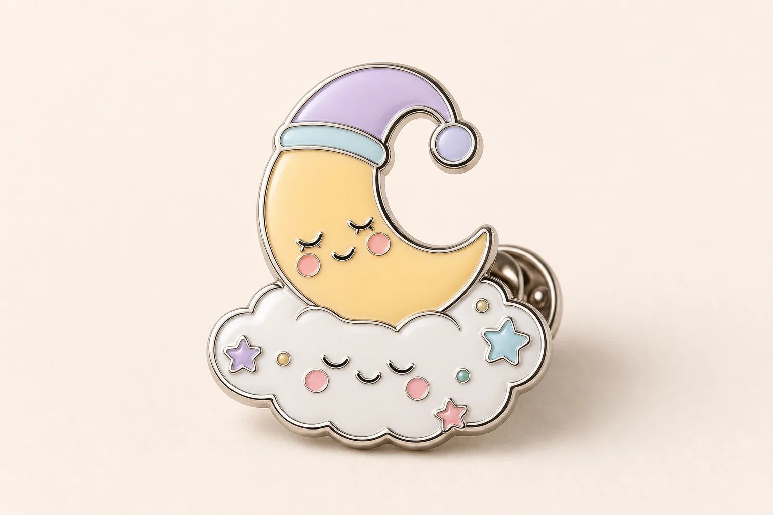 a glossy enamel pin mockup example 2