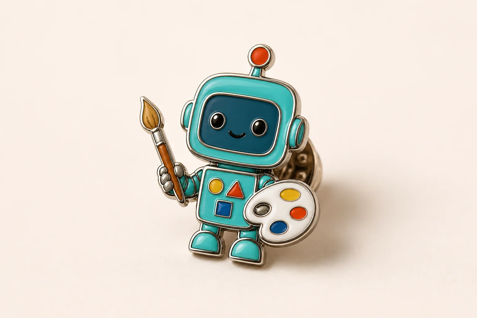 a glossy enamel pin mockup example 4
